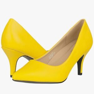 Illude Yellow Women's Pumps 2.5” heels